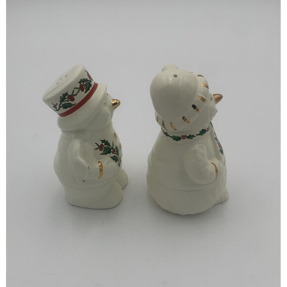 Baum Bros. Set of 2 Mr & Mrs Snowman Salt and Pepper Shakers. Christmas - Picture 2 of 9